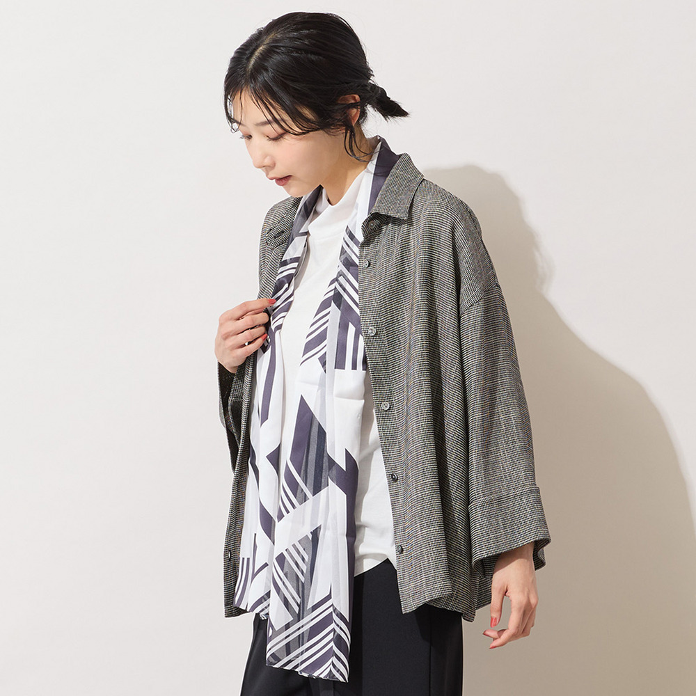 【手洗いOK】ラインプリントストール