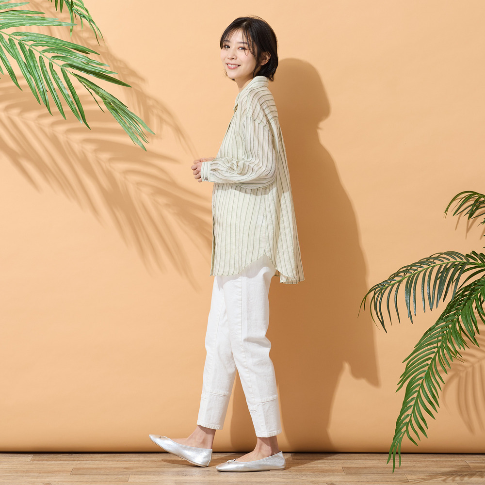 【手洗いOK】マルチストライプ柄シャツ12