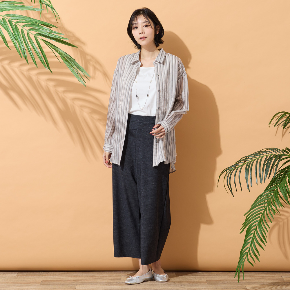 【手洗いOK】マルチストライプ柄シャツ2