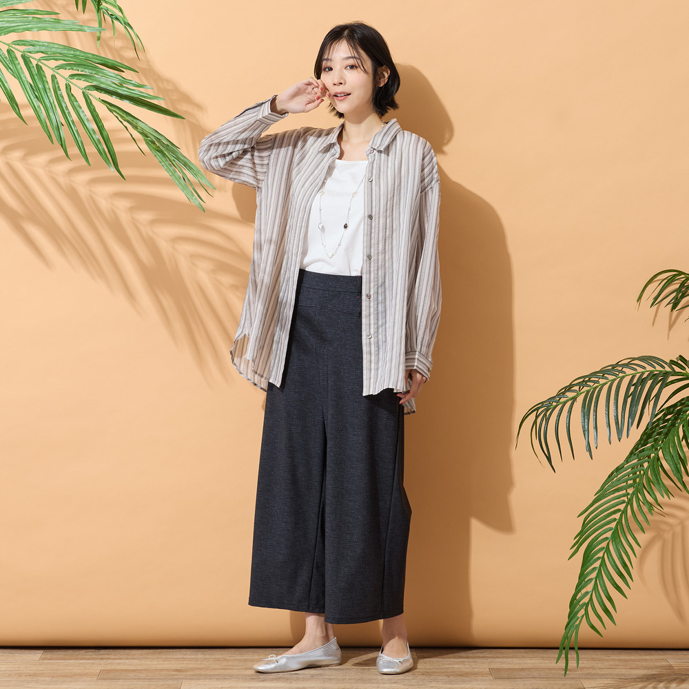 【手洗いOK】マルチストライプ柄シャツ4