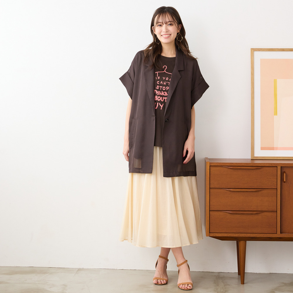 【手洗いOK・綿100%・接触冷感】ロゴドレスプリントTシャツ10