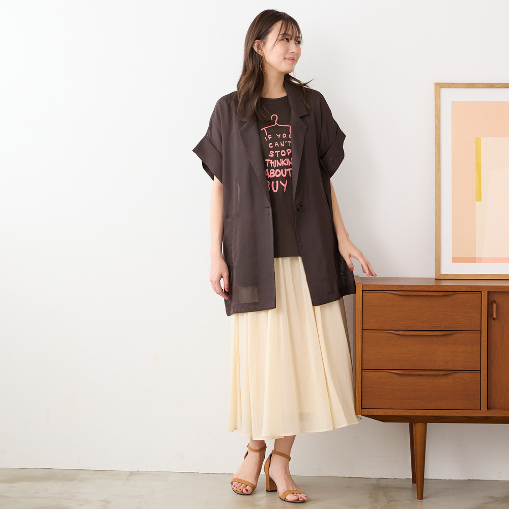 【手洗いOK・綿100%・接触冷感】ロゴドレスプリントTシャツ11