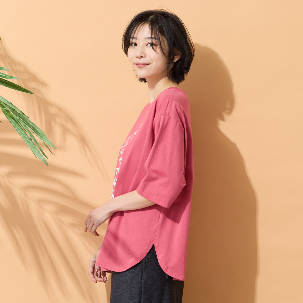 【手洗いOK・綿100%・接触冷感】ロゴドレスプリントTシャツ13