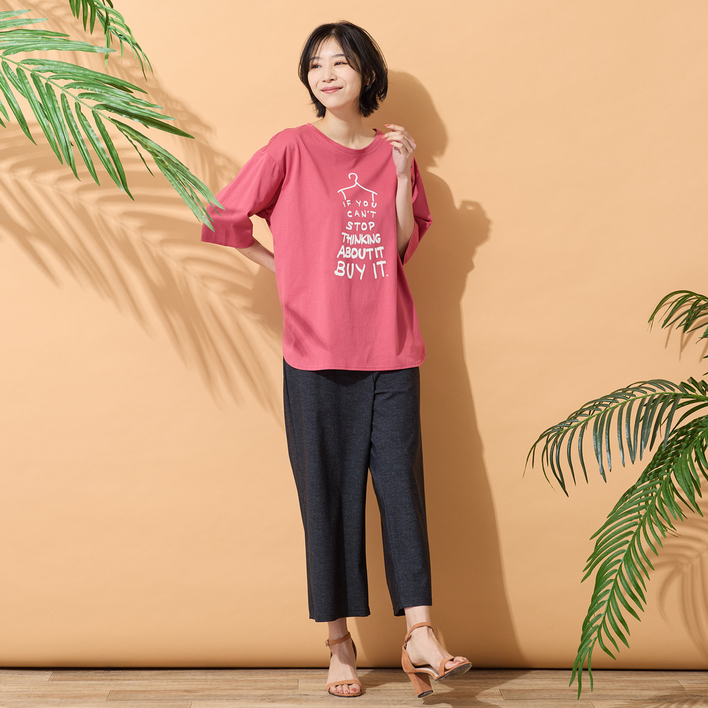 【手洗いOK・綿100%・接触冷感】ロゴドレスプリントTシャツ15
