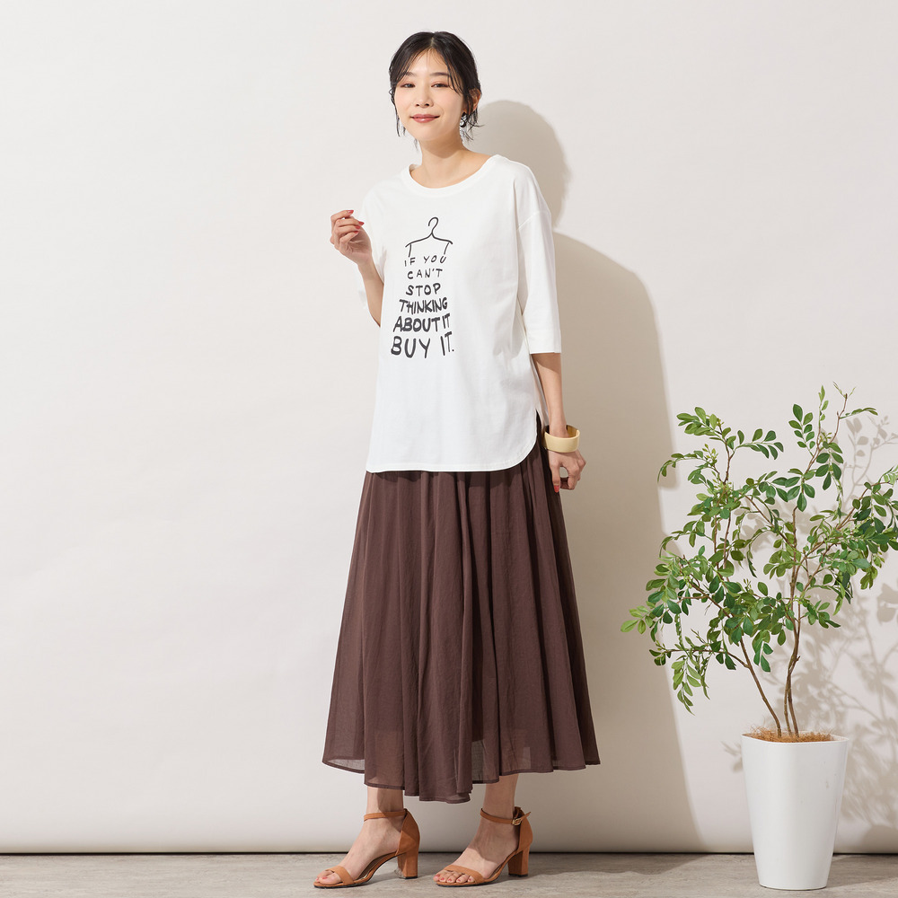 【手洗いOK・綿100%・接触冷感】ロゴドレスプリントTシャツ3