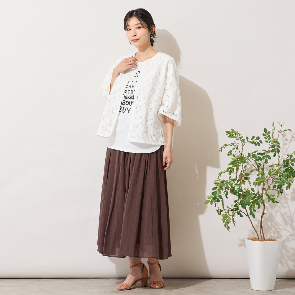 【手洗いOK・綿100%・接触冷感】ロゴドレスプリントTシャツ5