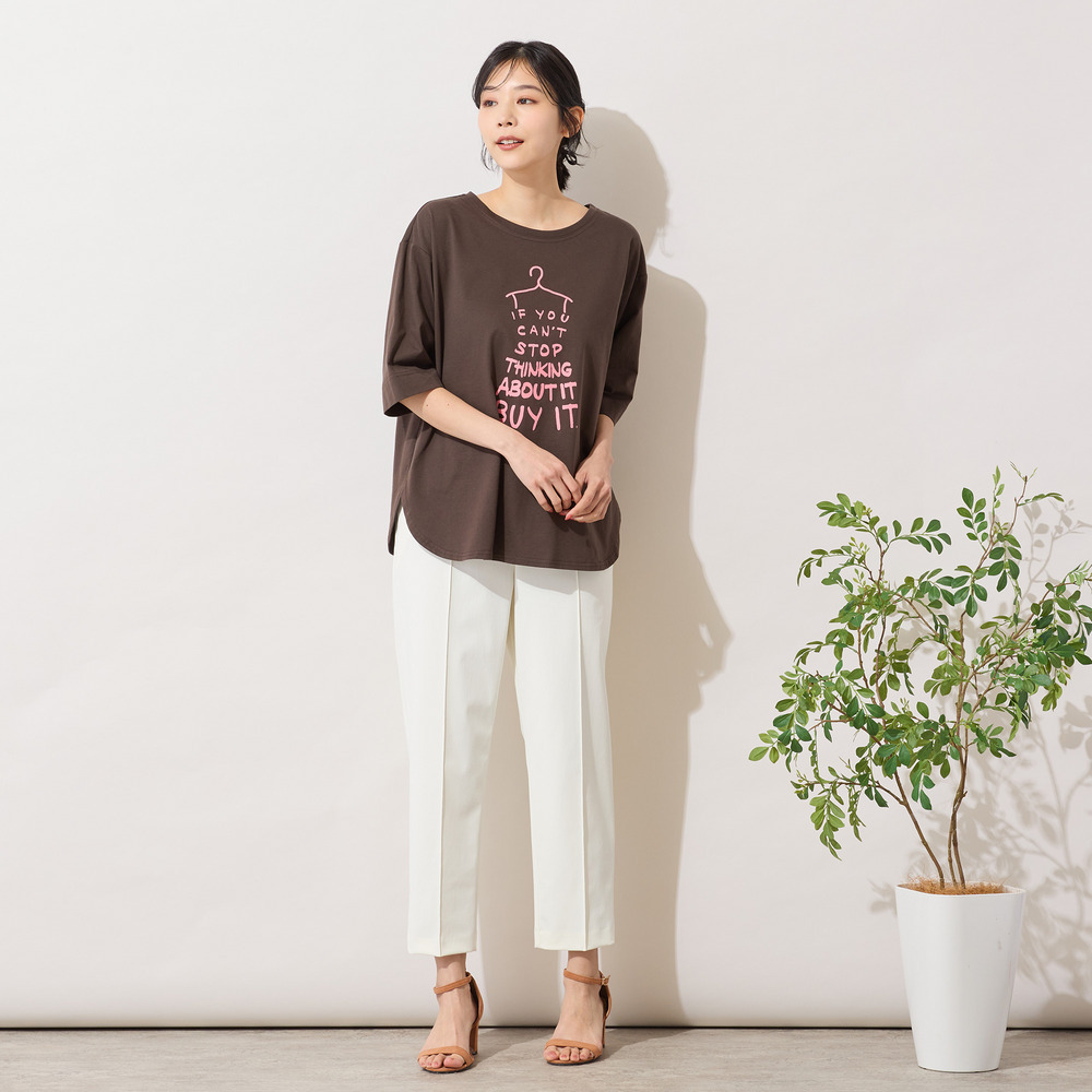 【手洗いOK・綿100%・接触冷感】ロゴドレスプリントTシャツ7