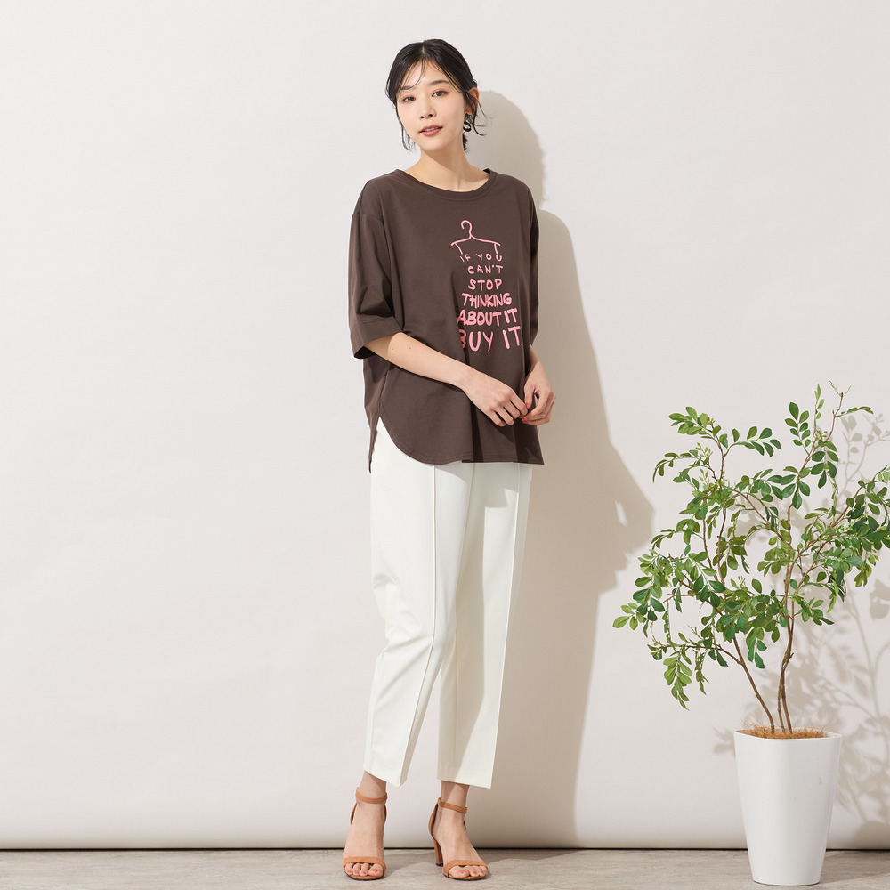 【手洗いOK・綿100%・接触冷感】ロゴドレスプリントTシャツ8