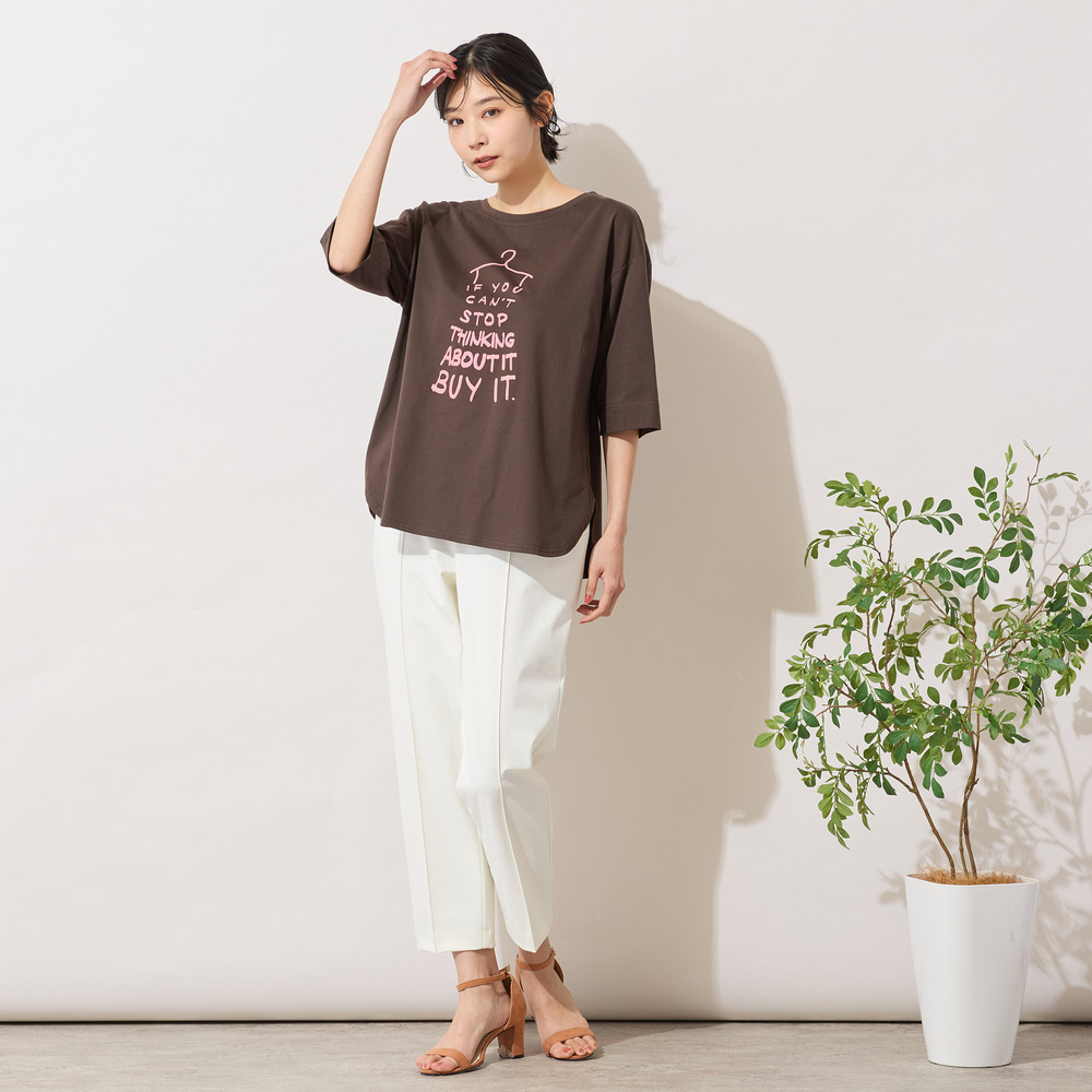 【手洗いOK・綿100%・接触冷感】ロゴドレスプリントTシャツ9