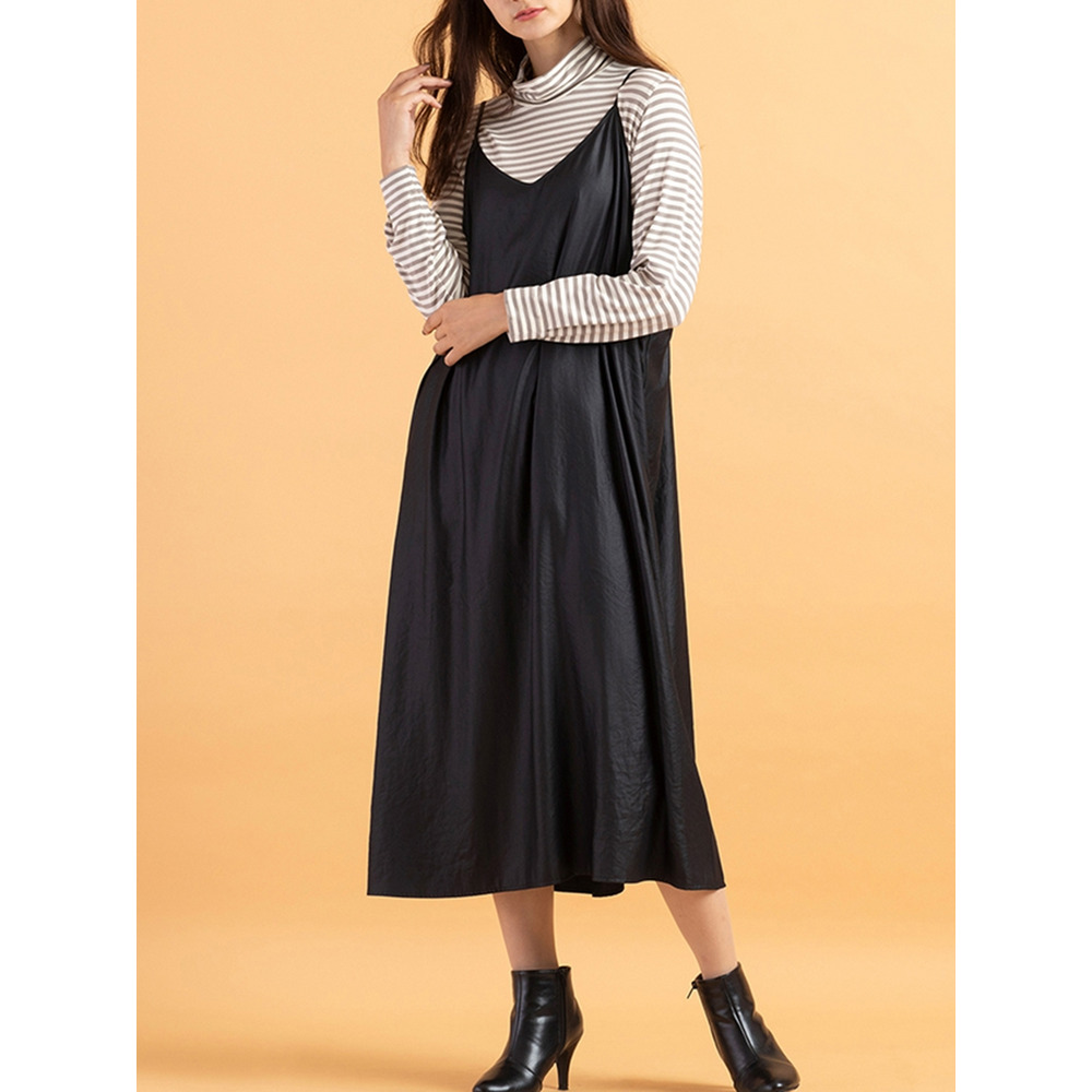 デュアルウォーム・タートルネックインナー【ボーダー】 大きいサイズ ピサーノ3