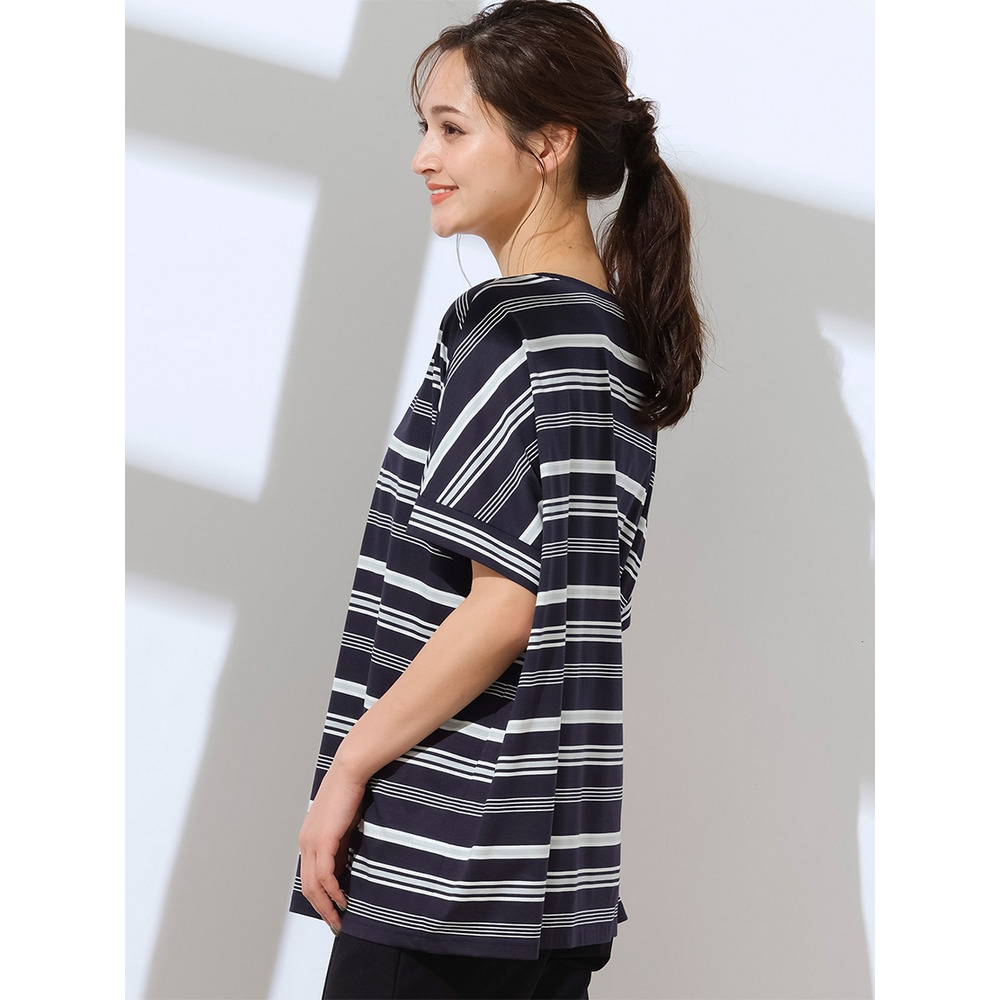 ハイゲージコットンボーダー・ボックスTシャツ/ 大きいサイズ ピサーノ12