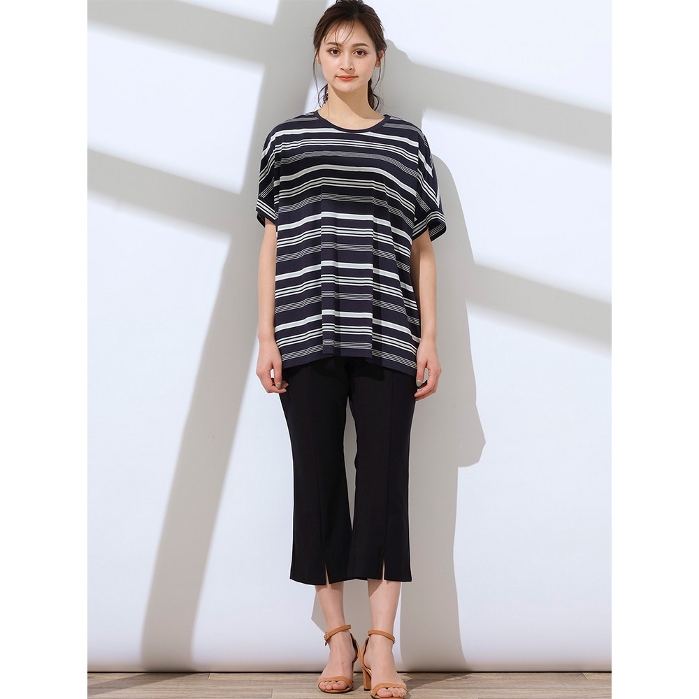 ハイゲージコットンボーダー・ボックスTシャツ/ 大きいサイズ ピサーノ14