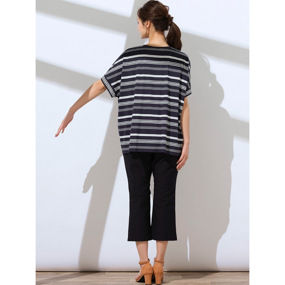 ハイゲージコットンボーダー・ボックスTシャツ/ 大きいサイズ ピサーノ15