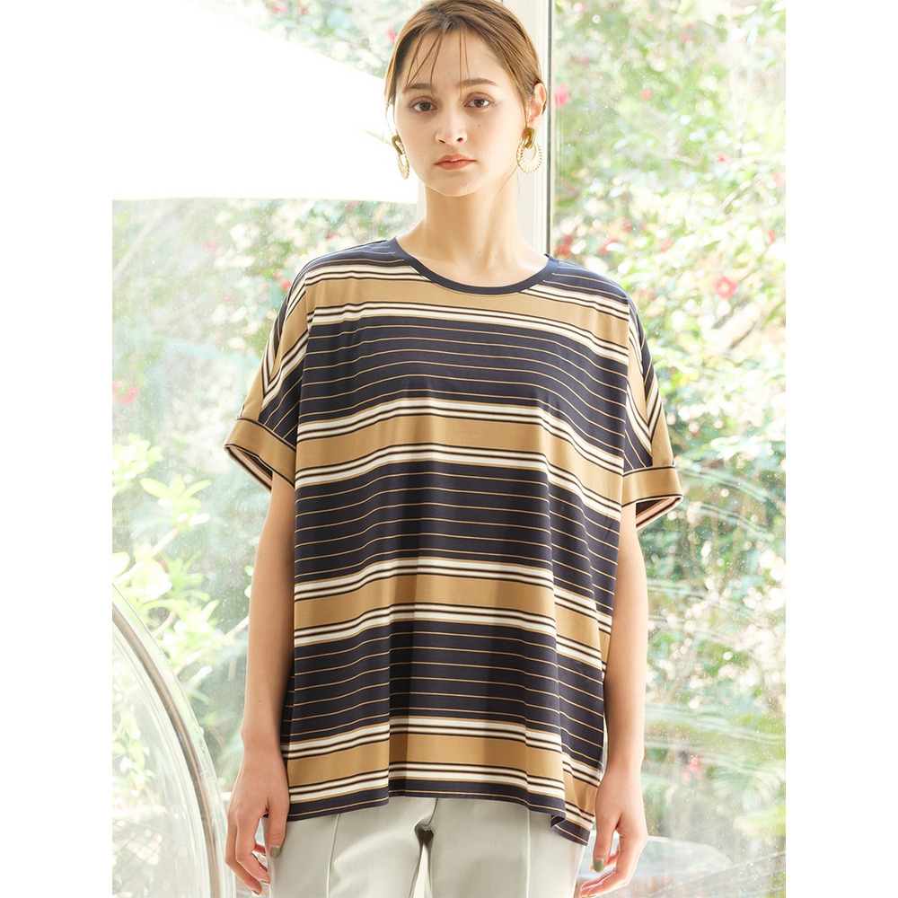 ハイゲージコットンボーダー・ボックスTシャツ/ 大きいサイズ ピサーノ4