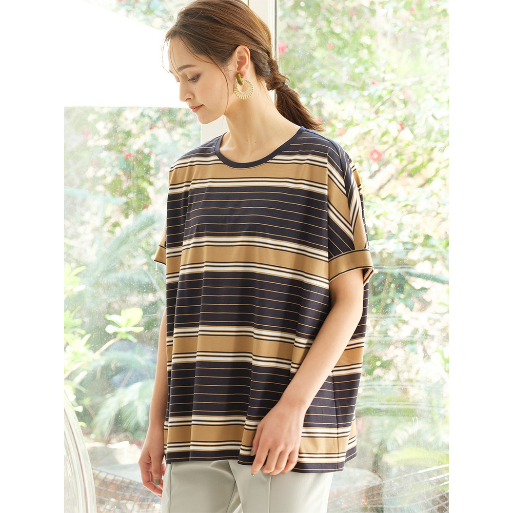 ハイゲージコットンボーダー・ボックスTシャツ/ 大きいサイズ ピサーノ5