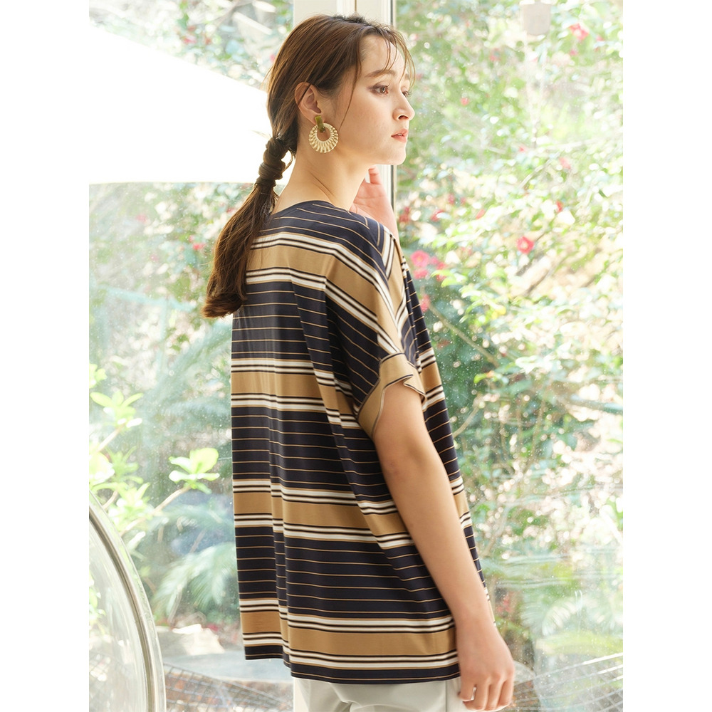 ハイゲージコットンボーダー・ボックスTシャツ/ 大きいサイズ ピサーノ6