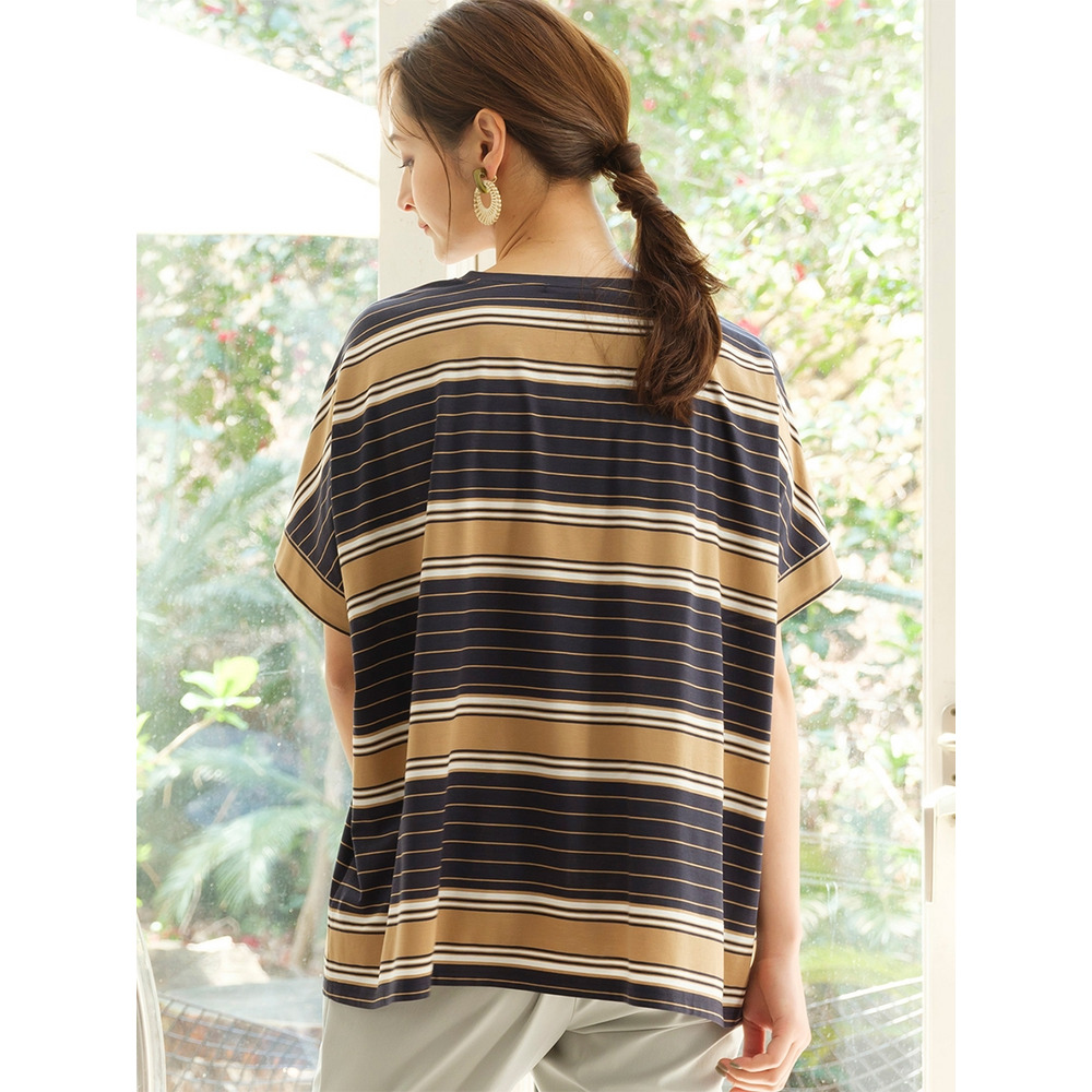 ハイゲージコットンボーダー・ボックスTシャツ/ 大きいサイズ ピサーノ7