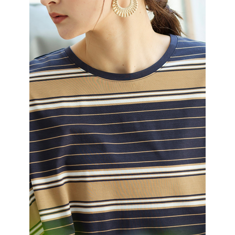 ハイゲージコットンボーダー・ボックスTシャツ/ 大きいサイズ ピサーノ9