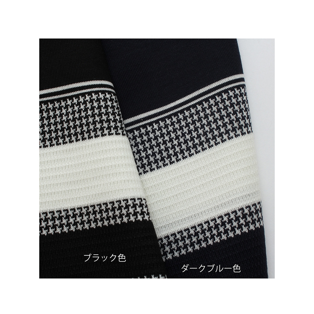 千鳥ボーダーハイネックTシャツ/ 大きいサイズ ピサーノ11