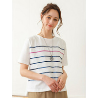 スパンコールボーダーＴシャツ