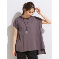 接触冷感・後ろ切り替え・フリルカットソー