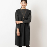 綿混ジャージー レイヤード風ワンピース