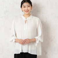 シフォンプリーツブラウス