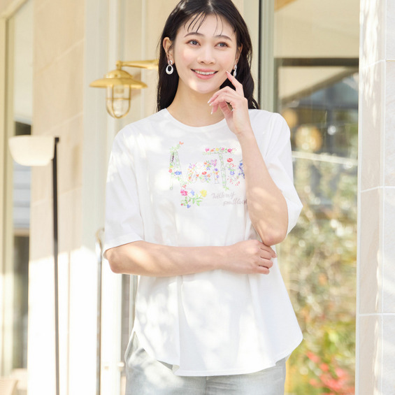 Amitie コットンTシャツ【アリノマ/Alinoma】 Amitie コットンTシャツ【アリノマ/Alinoma】