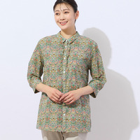 V＆A いちご泥棒柄 フリルシャツ