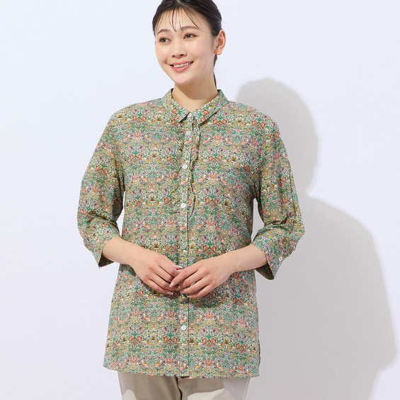 V&A いちご泥棒柄 フリルシャツ【アリノマ/Alinoma】 V&A いちご泥棒柄 フリルシャツ【アリノマ/Alinoma】