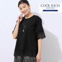 COOL RICH COTTON レースコンビTシャツ