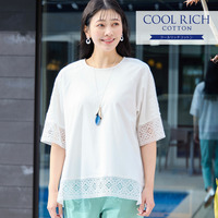COOL RICH COTTON レースコンビTシャツ