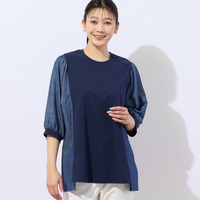 スラブデニム パフスリーブカットソー