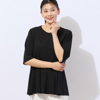  鹿の子ニット フレアTシャツ
