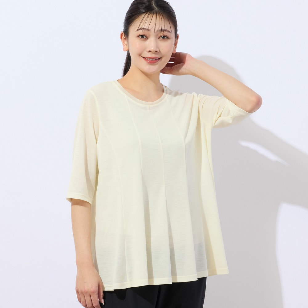 鹿の子ニット フレアTシャツ1