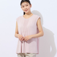  鹿の子ニット ノースリーブトップス 