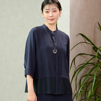 【洗える・セットアップ可能】シフォンドッキングブラウス