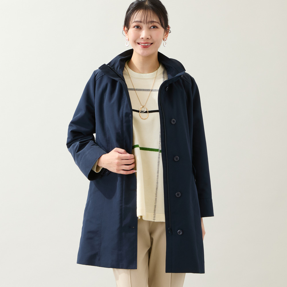 【WEB先行販売・ライナー取り外し可・3L/4Lサイズあり】スタンドカラーコート10