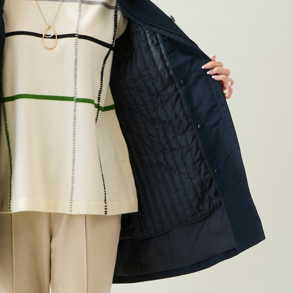 【WEB先行販売・ライナー取り外し可・3L/4Lサイズあり】スタンドカラーコート12