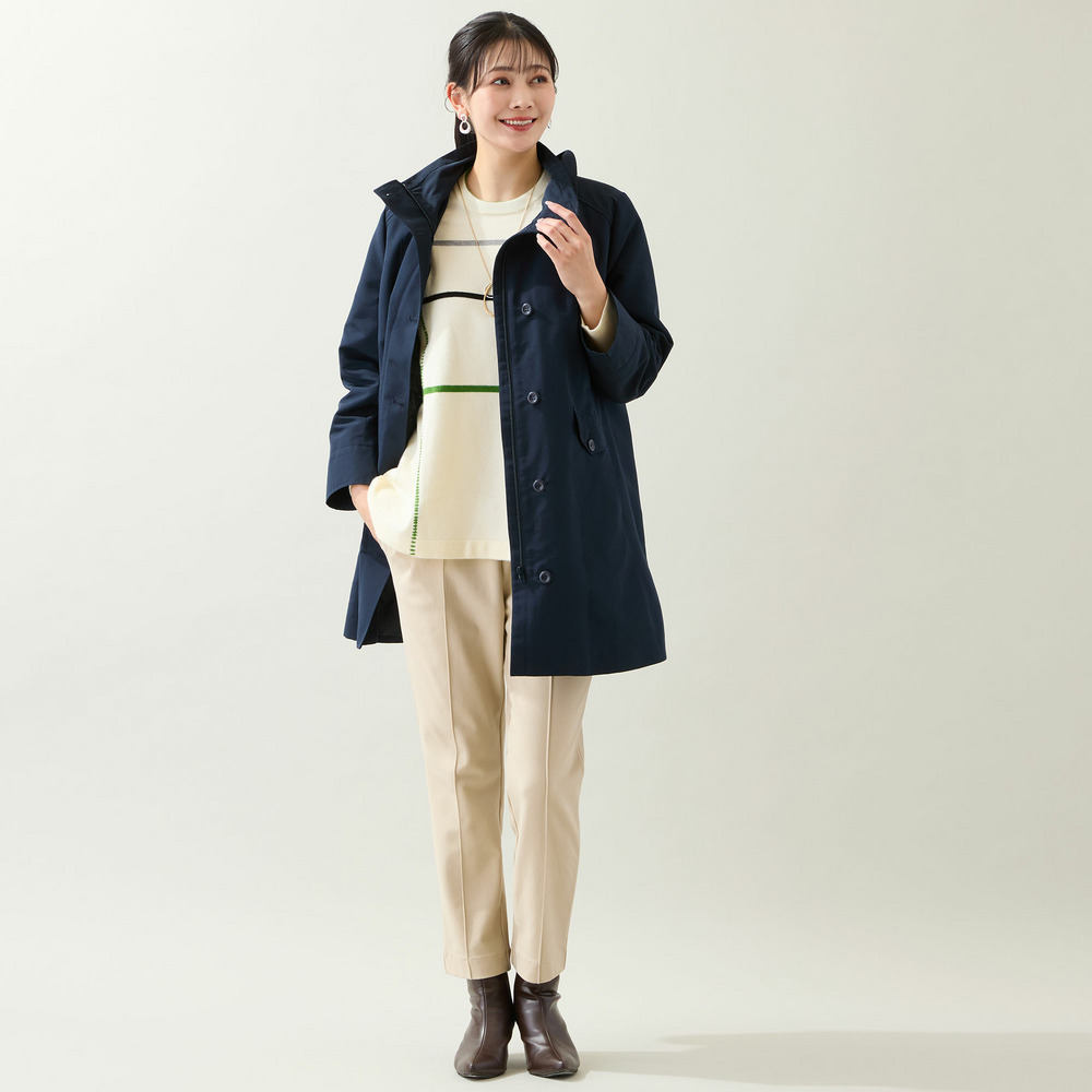 【WEB先行販売・ライナー取り外し可・3L/4Lサイズあり】スタンドカラーコート14