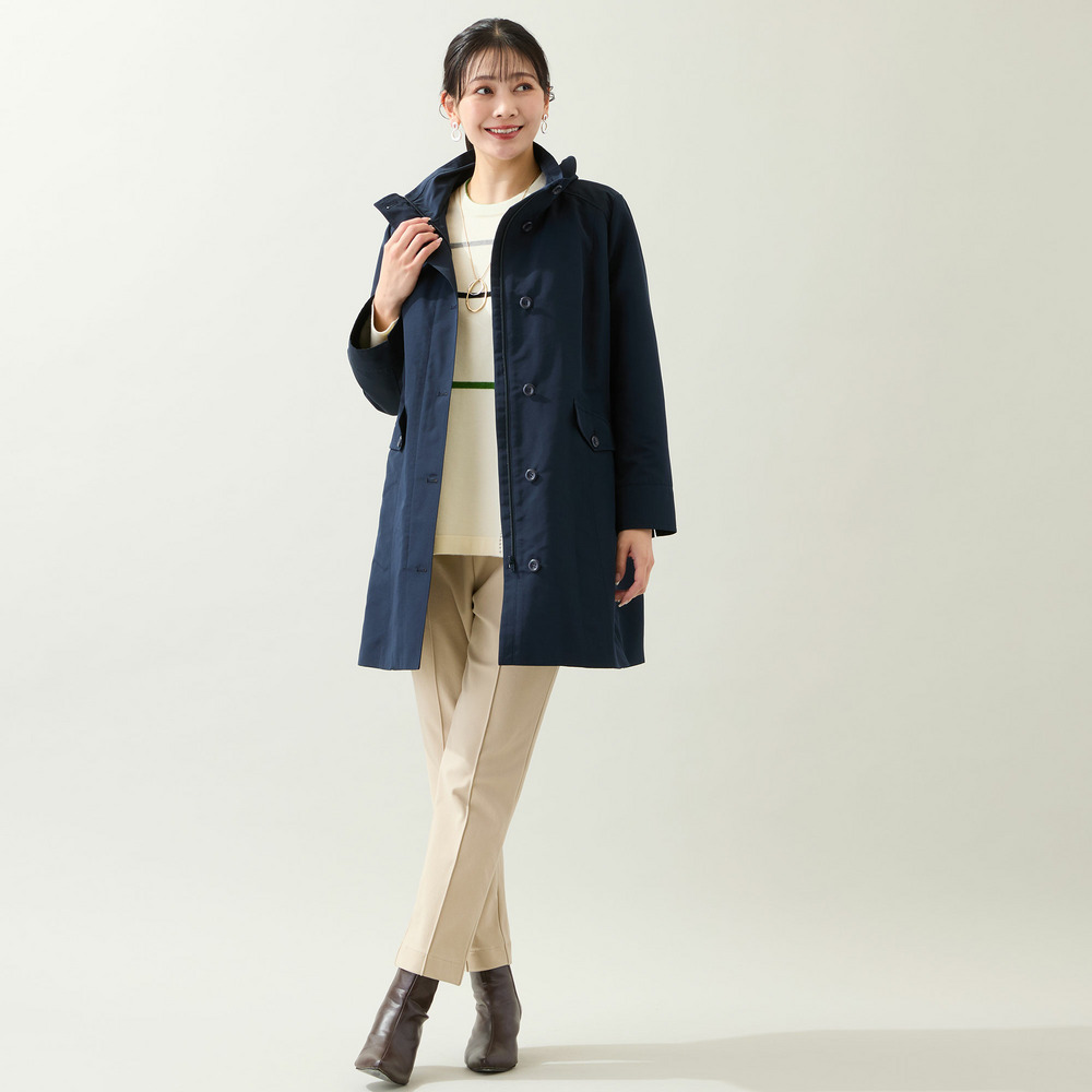 【WEB先行販売・ライナー取り外し可・3L/4Lサイズあり】スタンドカラーコート15