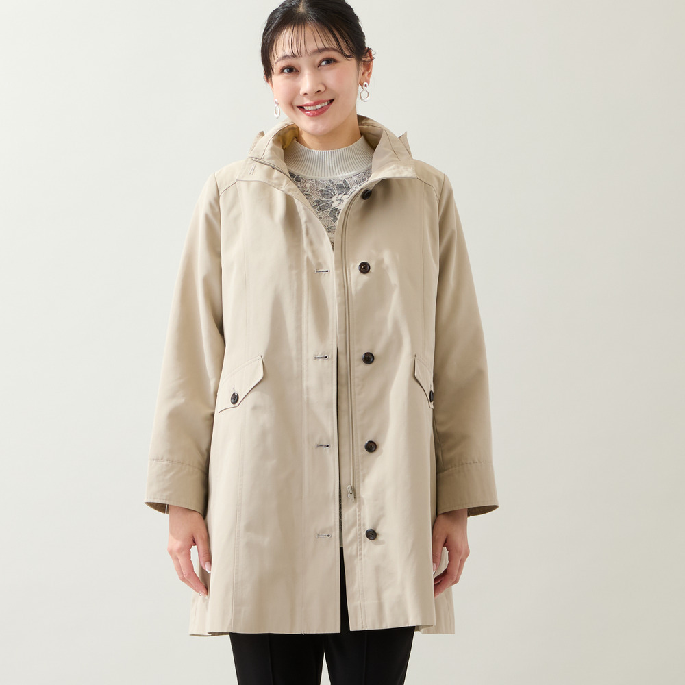 【WEB先行販売・ライナー取り外し可・3L/4Lサイズあり】スタンドカラーコート7
