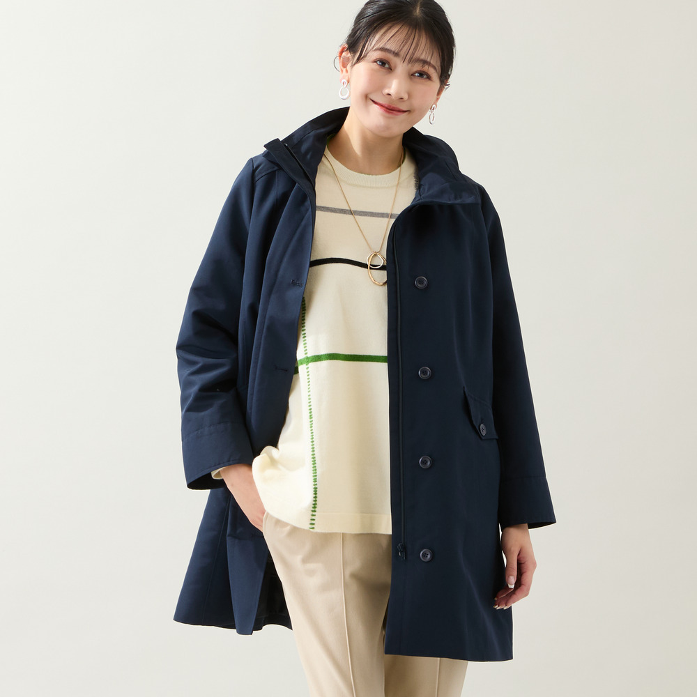 【WEB先行販売・ライナー取り外し可・3L/4Lサイズあり】スタンドカラーコート1