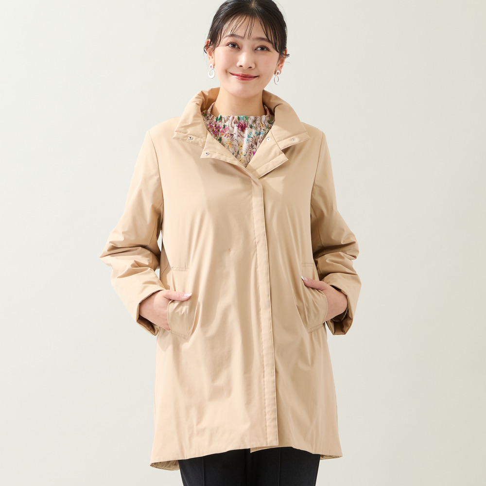 【軽量・中綿キルトつき・3L/4Lサイズあり】スタンドカラーコート1