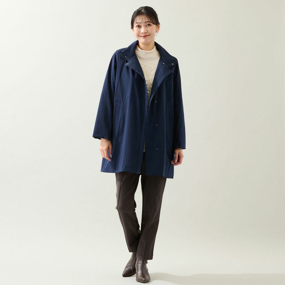 【軽量・中綿キルトつき・3L/4Lサイズあり】スタンドカラーコート14