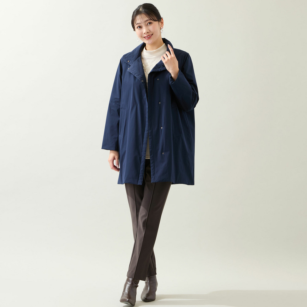 【軽量・中綿キルトつき・3L/4Lサイズあり】スタンドカラーコート15