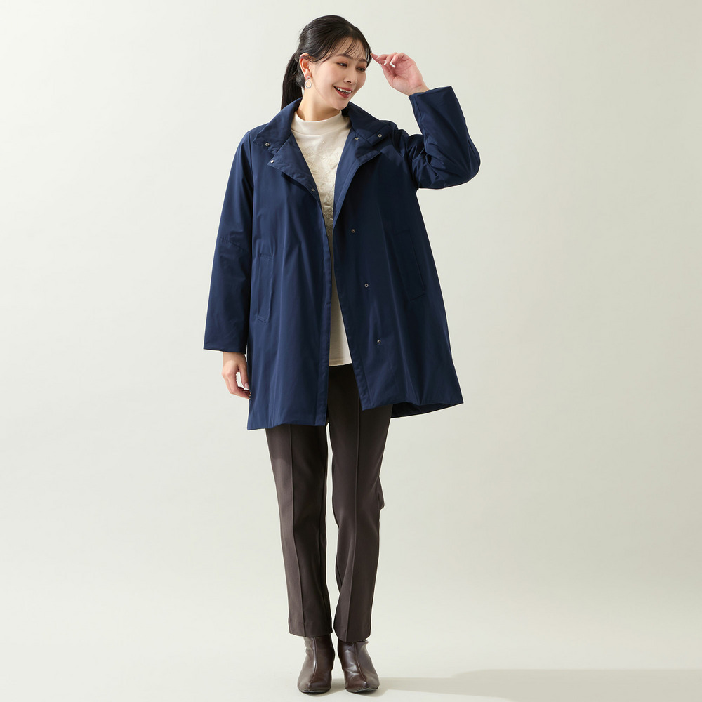 【軽量・中綿キルトつき・3L/4Lサイズあり】スタンドカラーコート16