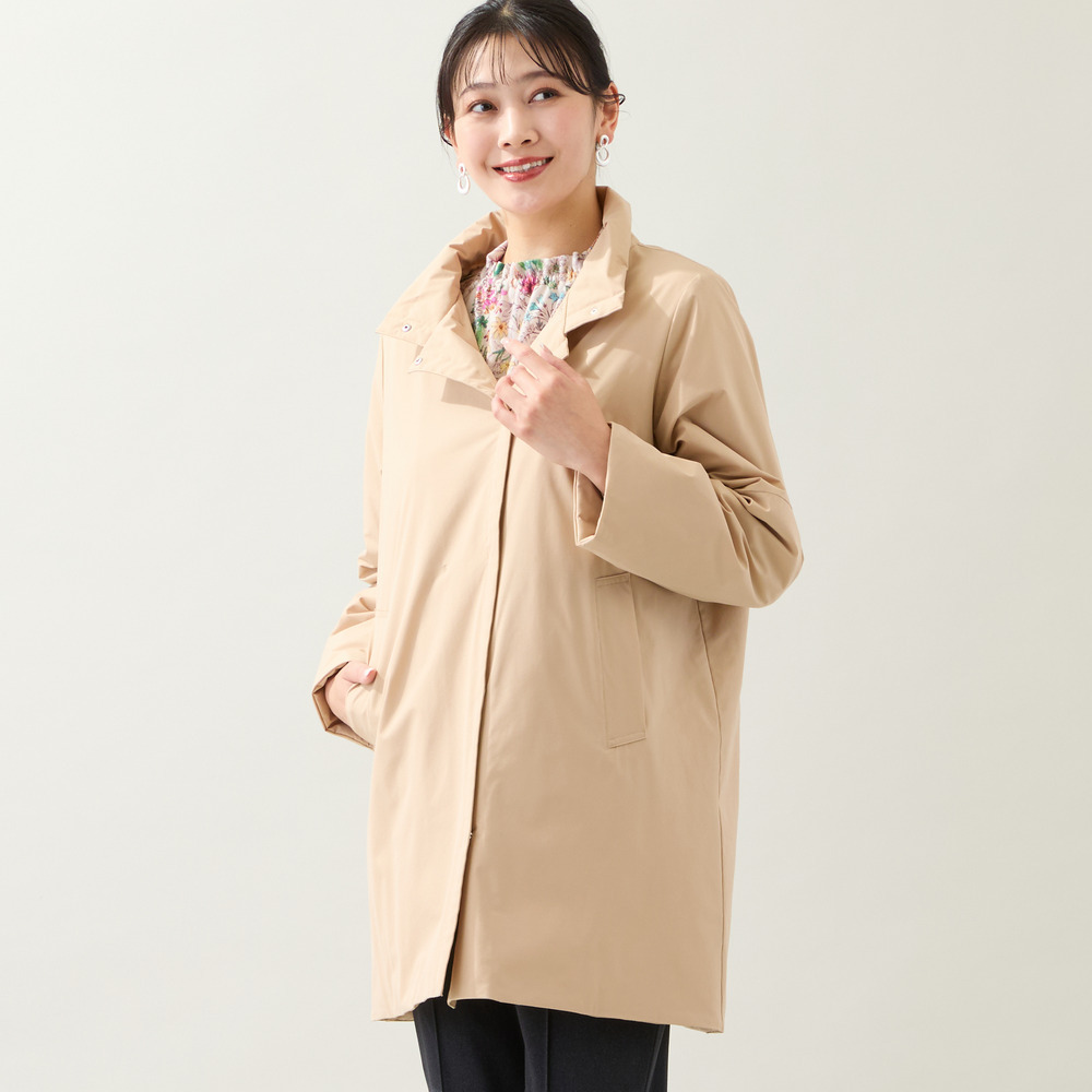 【軽量・中綿キルトつき・3L/4Lサイズあり】スタンドカラーコート2