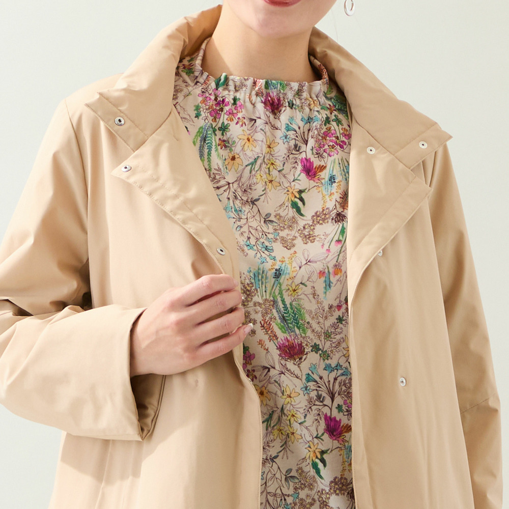 【軽量・中綿キルトつき・3L/4Lサイズあり】スタンドカラーコート4