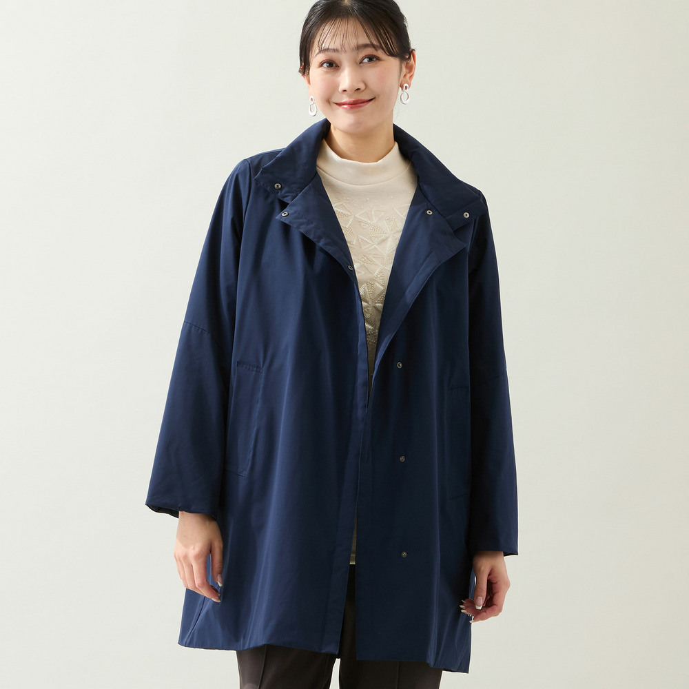 【軽量・中綿キルトつき・3L/4Lサイズあり】スタンドカラーコート9